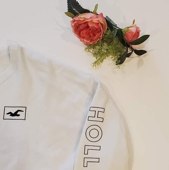 White Hollister Long-Sleeved Shirt Size Small - Picture 3 of 4